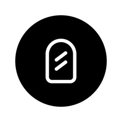 mirror line circular icon
