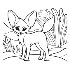 A Fenec fox with big ears