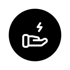 save energy line circular icon