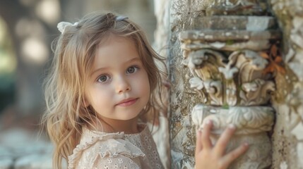 Young Girl in Vintage Setting