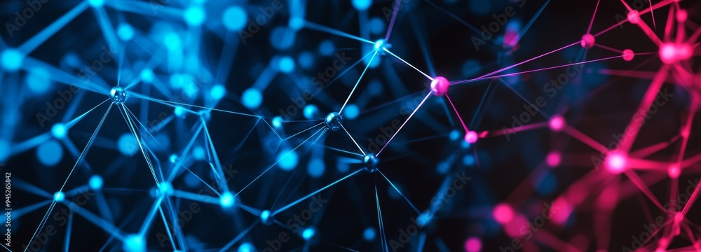 Poster digital dots and lines. technology background. network connection structure. plexus effect. 3d