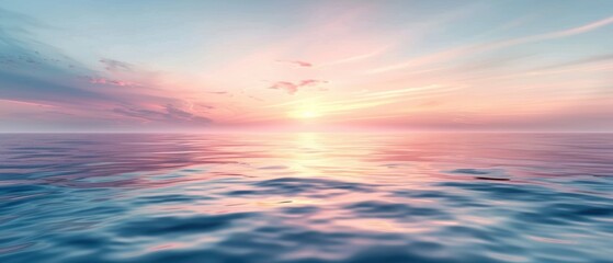 Obraz premium Tranquil Pastel Colored Dawn Breaking over a Serene Sea