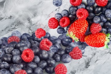 Tasty ripe sweet fresh blueberries.