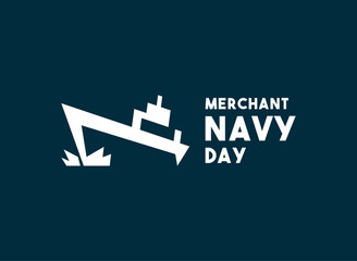 Merchant Navy Day. Flat design vector.