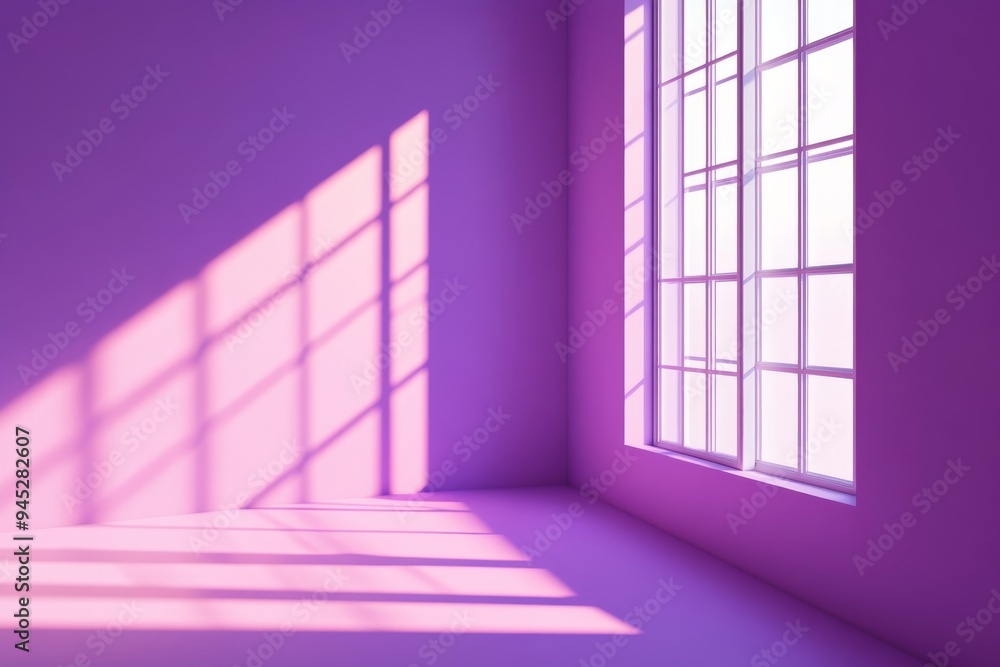 Poster abstract purple color gradient studio background for product presentation. empty room with shadows f