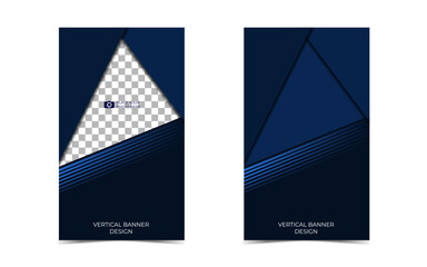 VERTICAL BANNER 70 EDITABLE ABSTRACT BANNER DESIGN WITH PHOTO INSERT OPTION - VERSATILE FOR ANY PURPOSE