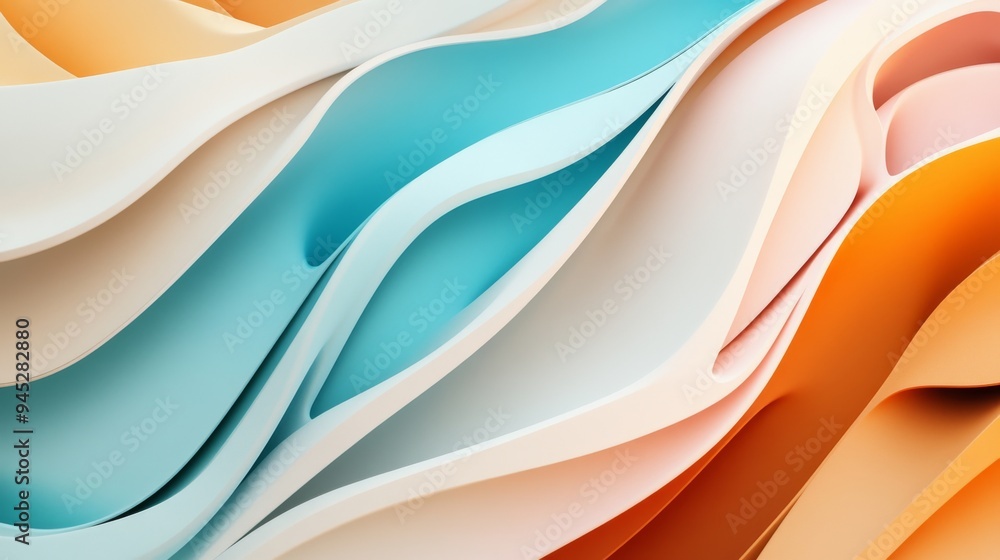 Poster design apps or products with this subtle abstract background. waves in pastel shades. gradient color