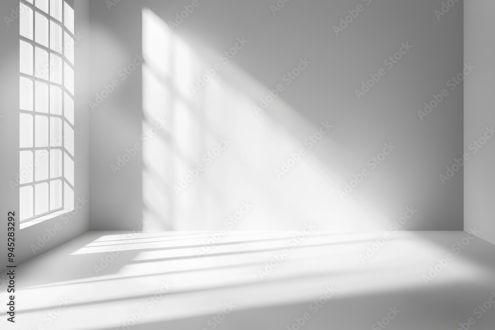 Poster design background for product display with white studio room template. 3d rendering with stock foota