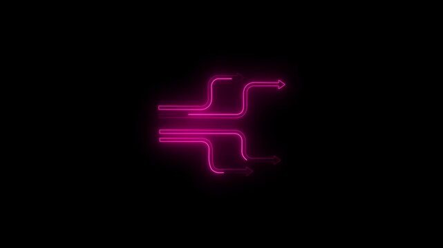 Abstract neon line many arrow symbol, arrow icon arrow sing. Simple icon for websites, web design, mobile app, info graphics