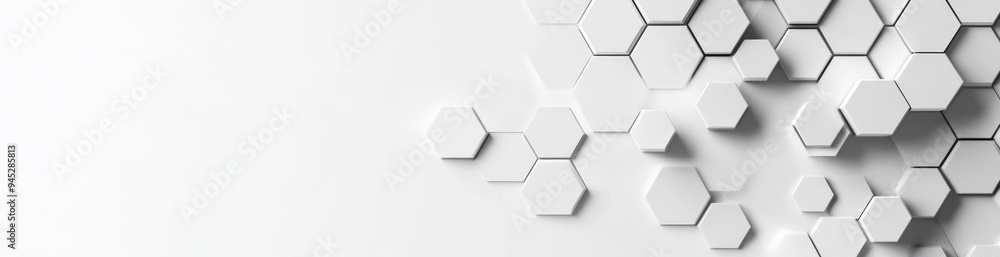 Poster pattern of hexagons. geometric abstract background with simple hexagonal elements. adorning medical,