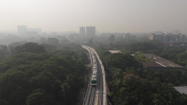 Dhaka Metro Rail on University of Dhaka Metro Station,
Dhaka Metro Rail morning ride