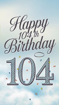 104th Birthday Celebration with Colorful Confetti