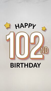 Celebratory Graphic: Happy 102nd Birthday Design