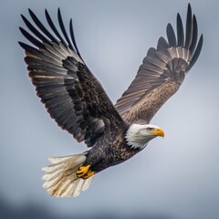 Majestic eagle soaring through the sky regal presence