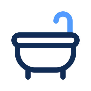 recommend clip art: bathtub outline color icon