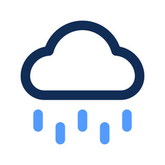 rain outline color icon