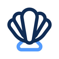 seashell outline color icon