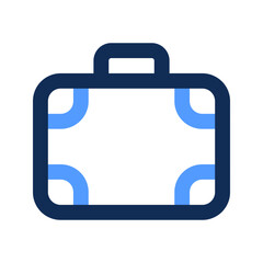 suitcase outline color icon