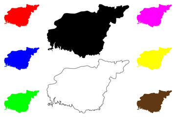Obraz premium Tunceli (Provinces of the Republic of Turkey) map vector illustration, scribble sketch Tunceli ili (Dersim Province) map