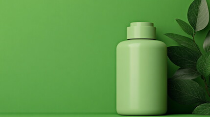 Green Bottle Mockup.