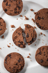 Delicious chocolate chip cookies, creative atmosphere