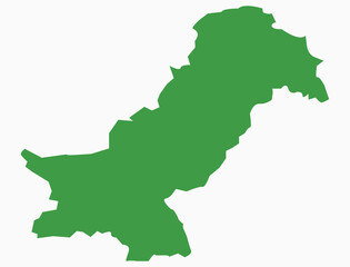 pakistani green color map vector illustration eps 10