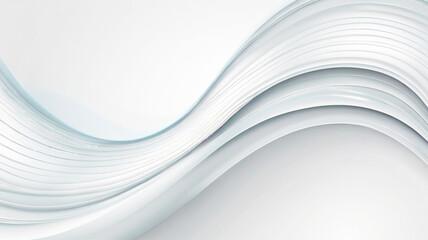 Obraz premium Abstract White Wavy Background with Smooth Curves
