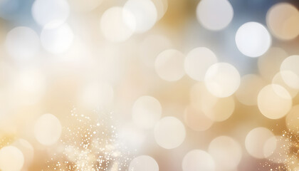 Blurred festival lights with Abstract cream background. Generative AI