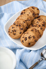 Delicious chocolate chip cookies, creative atmosphere