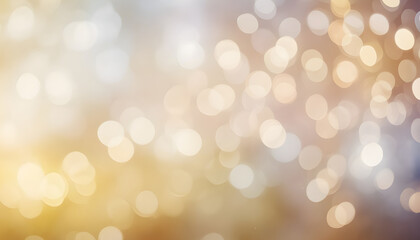 Blurred festival lights with Abstract cream background. Generative AI
