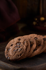 Delicious chocolate chip cookies, creative atmosphere