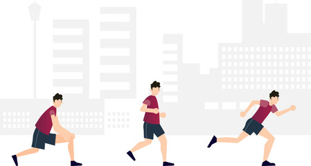 The boys are running for exercise.