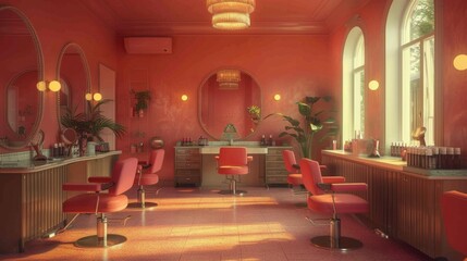 Stylish Retro Beauty Salon