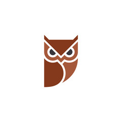 Owl Bird logo design vector template