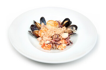 Seafood Risotto with Mussels and Shrimp
