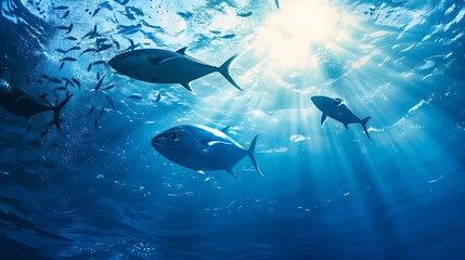 Sunlight Through the Ocean