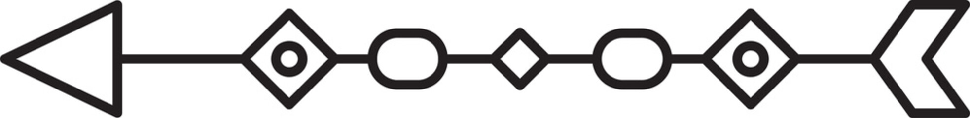 Decorative Tribal Arrow Line Art