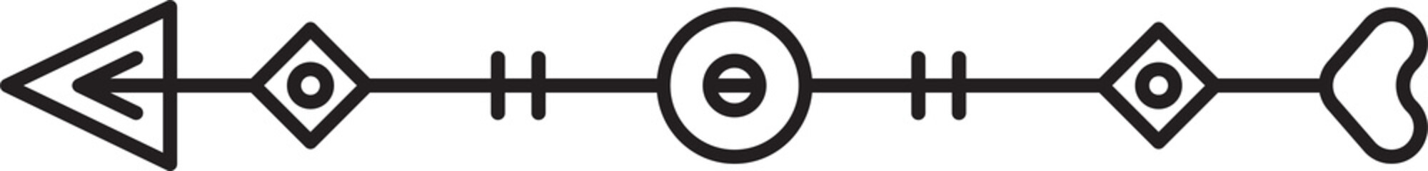 Decorative Tribal Arrow Line Art