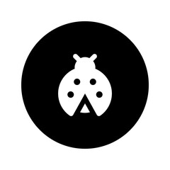 ladybug glyph circular icon