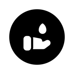 Obraz premium save water glyph circular icon