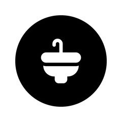 sink glyph circular icon