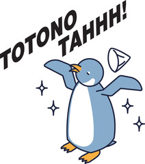 サウナで整ったペンギンのアイソメ