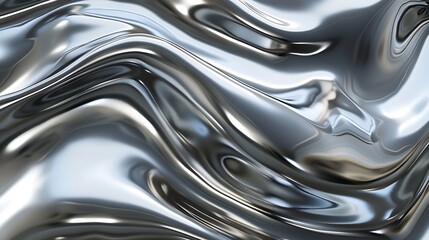 Abstract Silver Liquid Texture Background