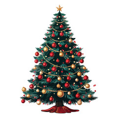 christmas tree isolated on white