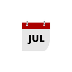 July month symbol icon isolated on transparent background