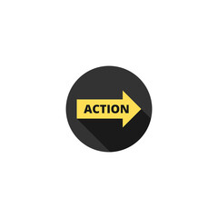  Action sign icon isolated on transparent background