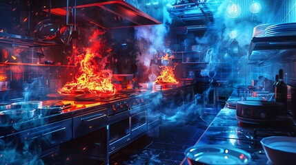 Christmas Tree in a Futuristic Cityscape