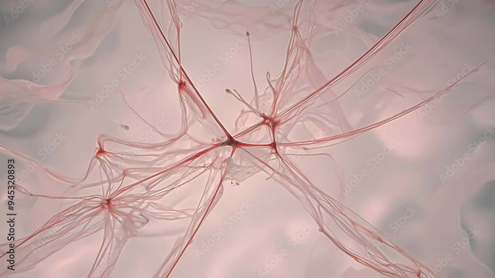 Poster exploring the intricate structures of microscopic fibers in biological samples under a microscope