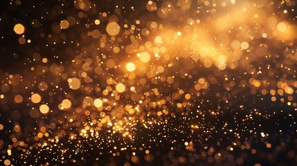 Obraz premium Golden Lights and Glitter Abstract Background