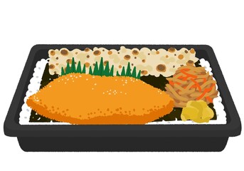 のり弁当のイラスト